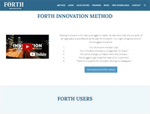 Tablet Screenshot of forth-innovation.com